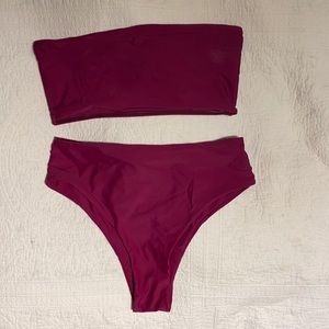 2/$15 SHEIN Maroon Bathing Suit